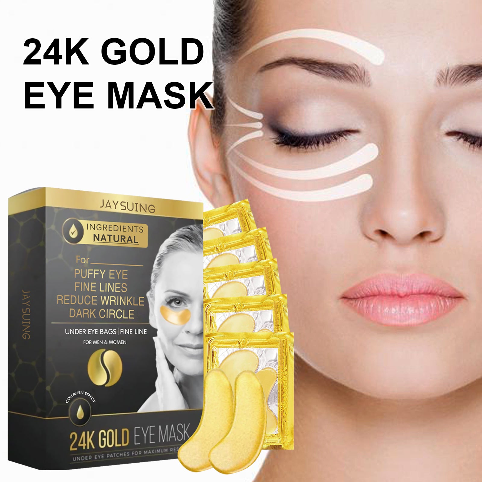 24K Gold Collagen Eye Patches